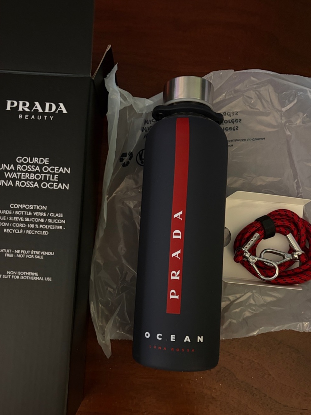 Prada Beauty Luna Rossa Ocean Water Bottle - Black - Picture 2 of 5